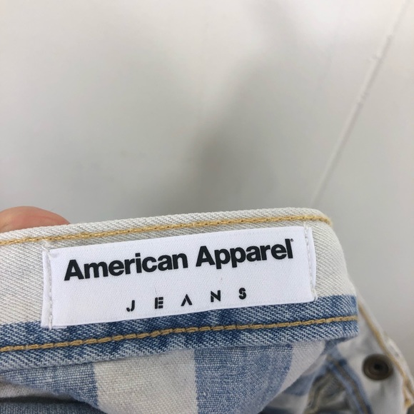 American Apparel Striped Denim Circle Skirt Sz L - Picture 12 of 12